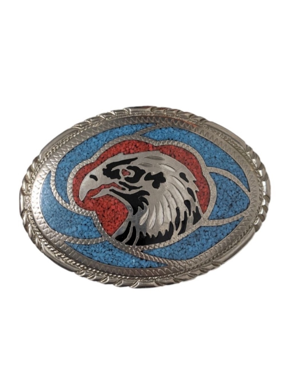 VINTAGE EAGLE Handcrafted Collectible American Eagle Belt Buckle